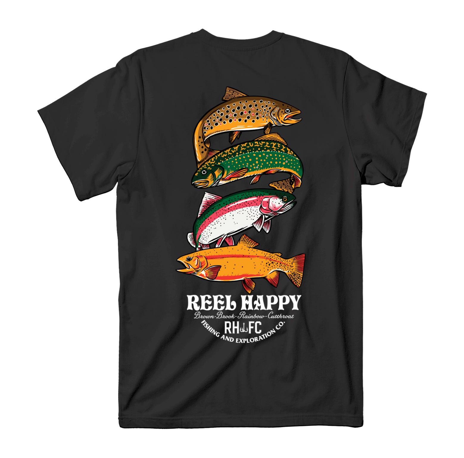 Trout Stack Tee - Black - Morningyamastar